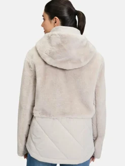 Amber & June Jacken & Westen*Damen Plüschjacke grau uni