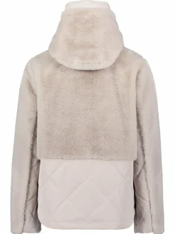 Amber & June Jacken & Westen*Damen Plüschjacke grau uni