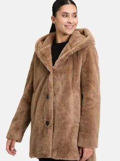 Betty Barclay Jacken & Westen*Damen Plüschjacke braun camel uni