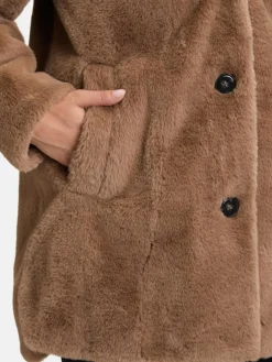 Betty Barclay Jacken & Westen*Damen Plüschjacke braun camel uni