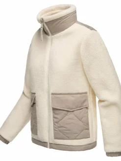 Ragwear Sweatshirts & Sweatjacken|Jacken & Westen*Damen Plüschjacke - Arctika weiß uni