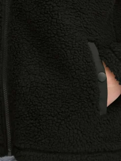 OXMO Jacken & Westen*Damen Plüschjacke - OXABBY schwarz uni