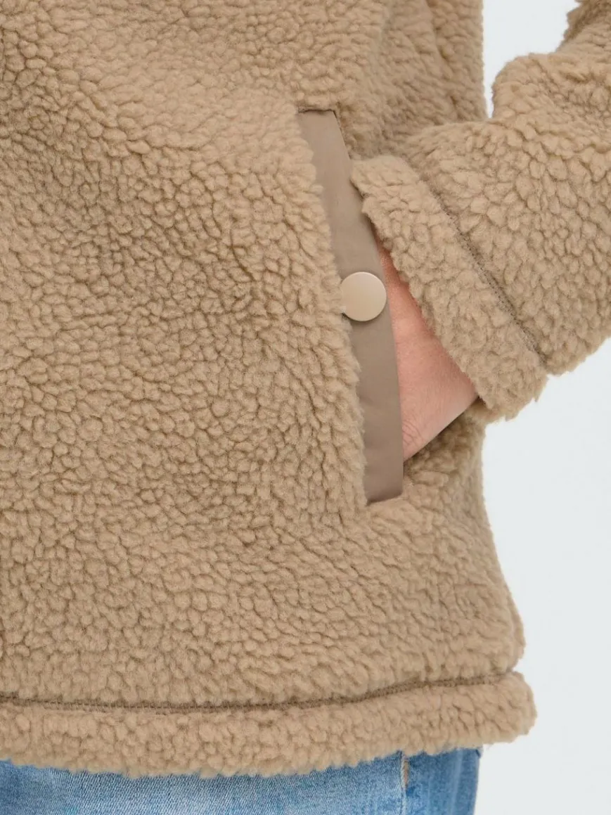 OXMO Jacken & Westen*Damen Plüschjacke - OXABBY beige uni