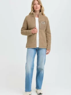 OXMO Jacken & Westen*Damen Plüschjacke - OXABBY beige uni