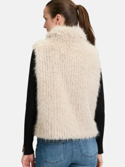 Amber & June Jacken & Westen*Damen Plüschweste grau uni