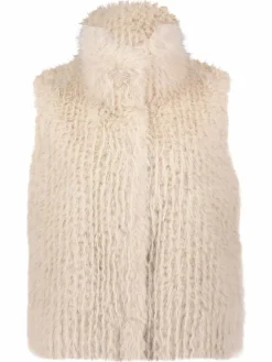 Amber & June Jacken & Westen*Damen Plüschweste grau uni