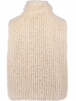 Amber & June Jacken & Westen*Damen Plüschweste grau uni