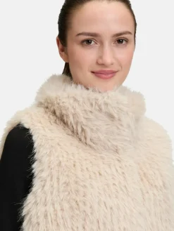 Amber & June Jacken & Westen*Damen Plüschweste grau uni