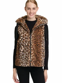 Betty Barclay Jacken & Westen*Damen Plüschweste camel braun gemustert