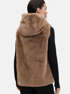 Betty Barclay Jacken & Westen*Damen Plüschweste braun camel uni