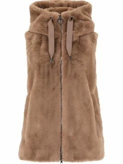 Betty Barclay Jacken & Westen*Damen Plüschweste braun camel uni