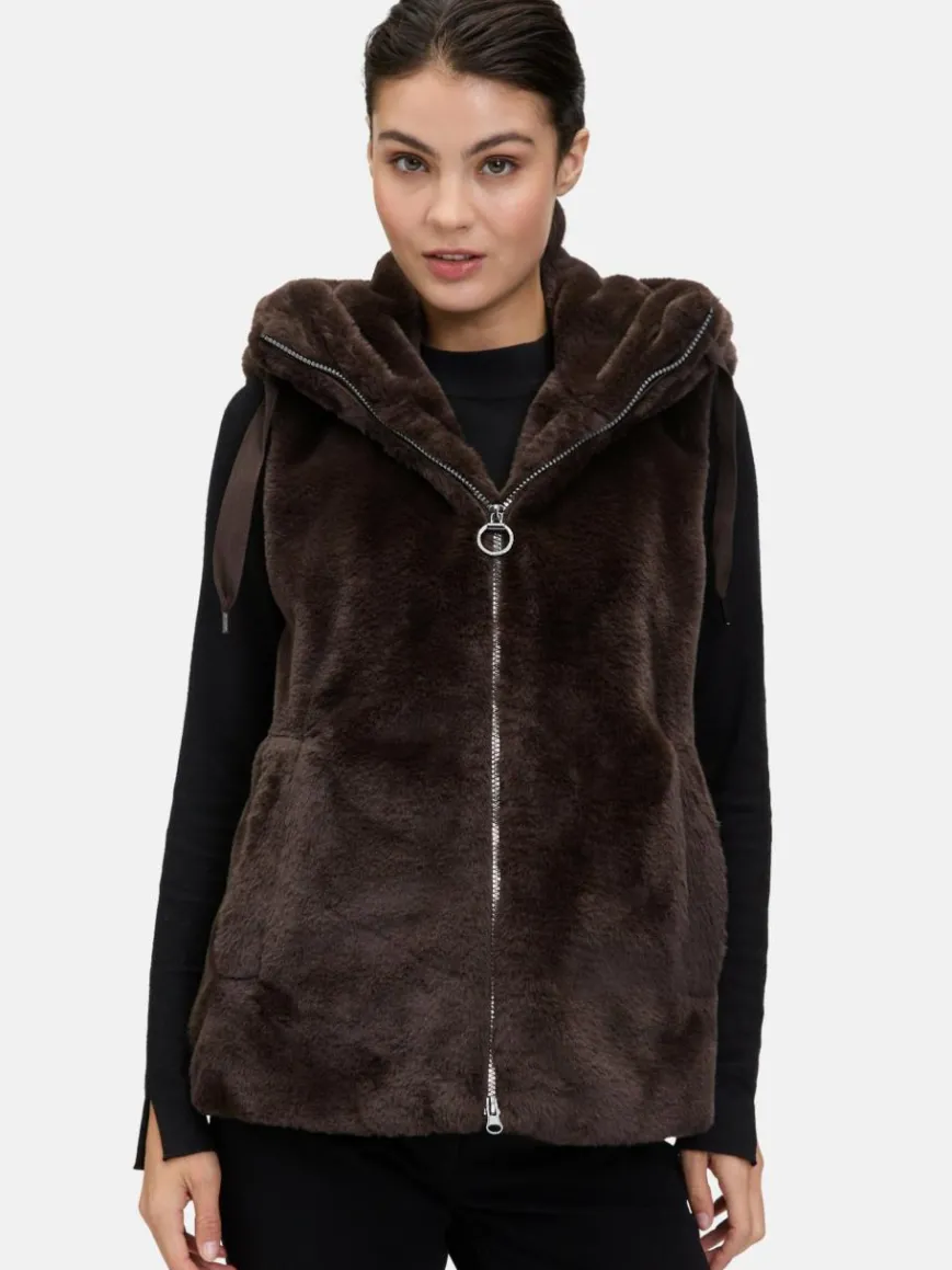 Betty Barclay Jacken & Westen*Damen Plüschweste braun uni