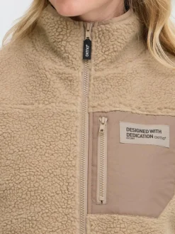 OXMO Jacken & Westen*Damen Plüschweste - OXABBY beige uni