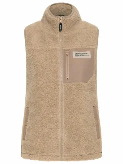 OXMO Jacken & Westen*Damen Plüschweste - OXABBY beige uni