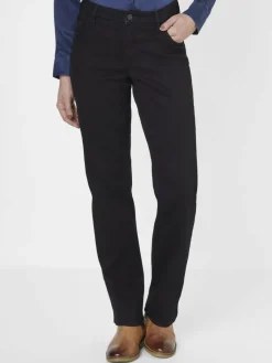 Paddock`s Jeans*Damen 5-Pocket Jeans - LARA Straight Fit schwarz uni