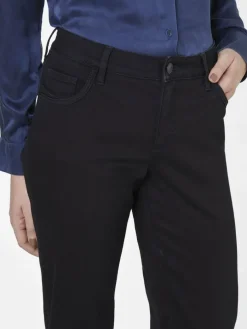 Paddock`s Jeans*Damen 5-Pocket Jeans - LARA Straight Fit schwarz uni