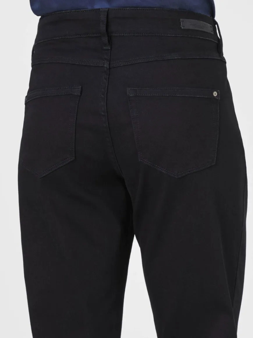 Paddock`s Jeans*Damen 5-Pocket Jeans - LARA Straight Fit schwarz uni