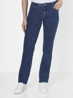 Paddock`s Jeans*Damen 5-Pocket Jeans - LARA Straight Fit dark stone uni
