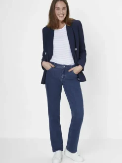 Paddock`s Jeans*Damen 5-Pocket Jeans - LARA Straight Fit dark stone uni