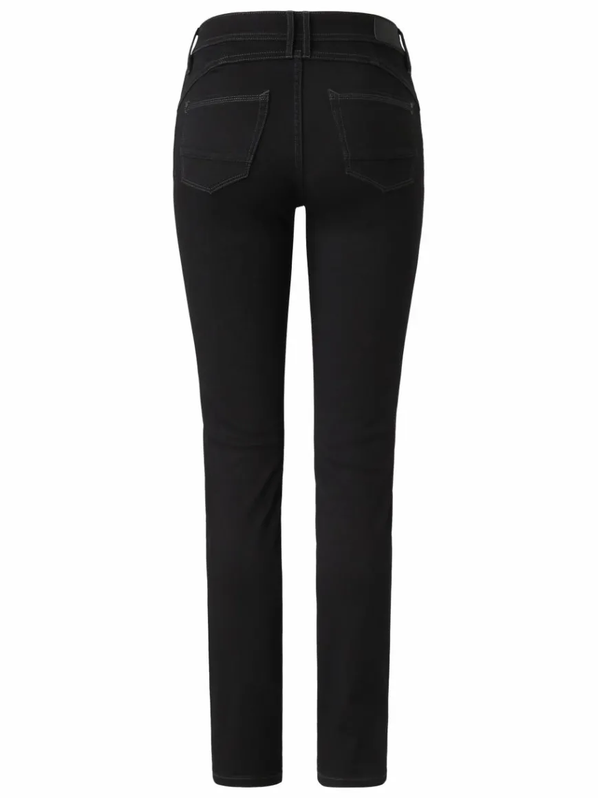 Paddock`s Jeans*Damen 5-Pocket Jeans - LIA Slim Fit schwarz uni