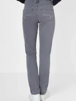 Paddock`s Jeans*Damen 5-Pocket Jeans - PAT Slim Fit grau uni