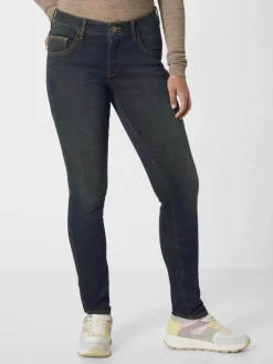 Paddock`s Jeans*Damen 5-Pocket Jeans - PAT Slim Fit dark stone uni