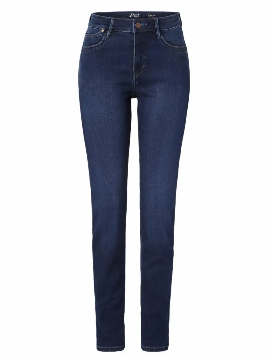 Paddock`s Jeans*Damen 5-Pocket Jeans - PAT Slim Fit dark stone uni