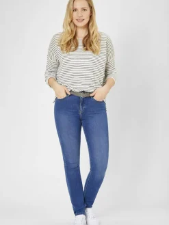 Paddock`s Jeans*Damen 5-Pocket Jeans - PAT Slim Fit medium stone uni