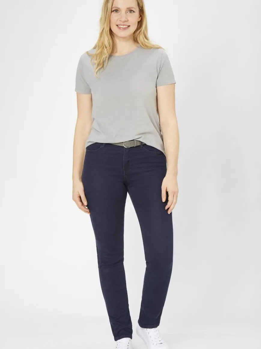 Paddock`s Jeans*Damen 5-Pocket Jeans - PAT Slim Fit blau uni
