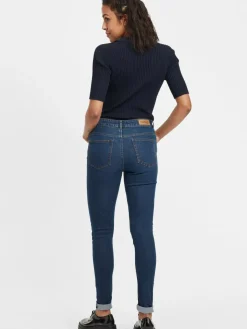 OXMO Jeans*Damen 5-Pocket-Jeans - OXLenna blau uni
