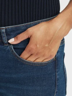 OXMO Jeans*Damen 5-Pocket-Jeans - OXLenna blau uni