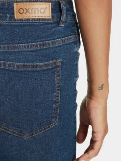 OXMO Jeans*Damen 5-Pocket-Jeans - OXLenna blau uni
