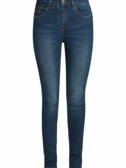 OXMO Jeans*Damen 5-Pocket-Jeans - OXLenna blau uni