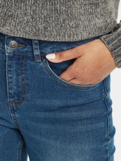 OXMO Jeans*Damen 5-Pocket-Jeans - OXLenna blau uni