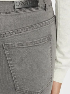 OXMO Jeans*Damen 5-Pocket-Jeans - OXLenna grau uni