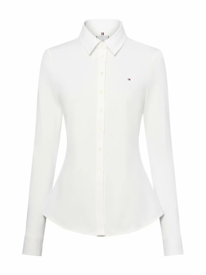 Tommy Hilfiger Shirts & Tops*Damen Polohemd ecru uni