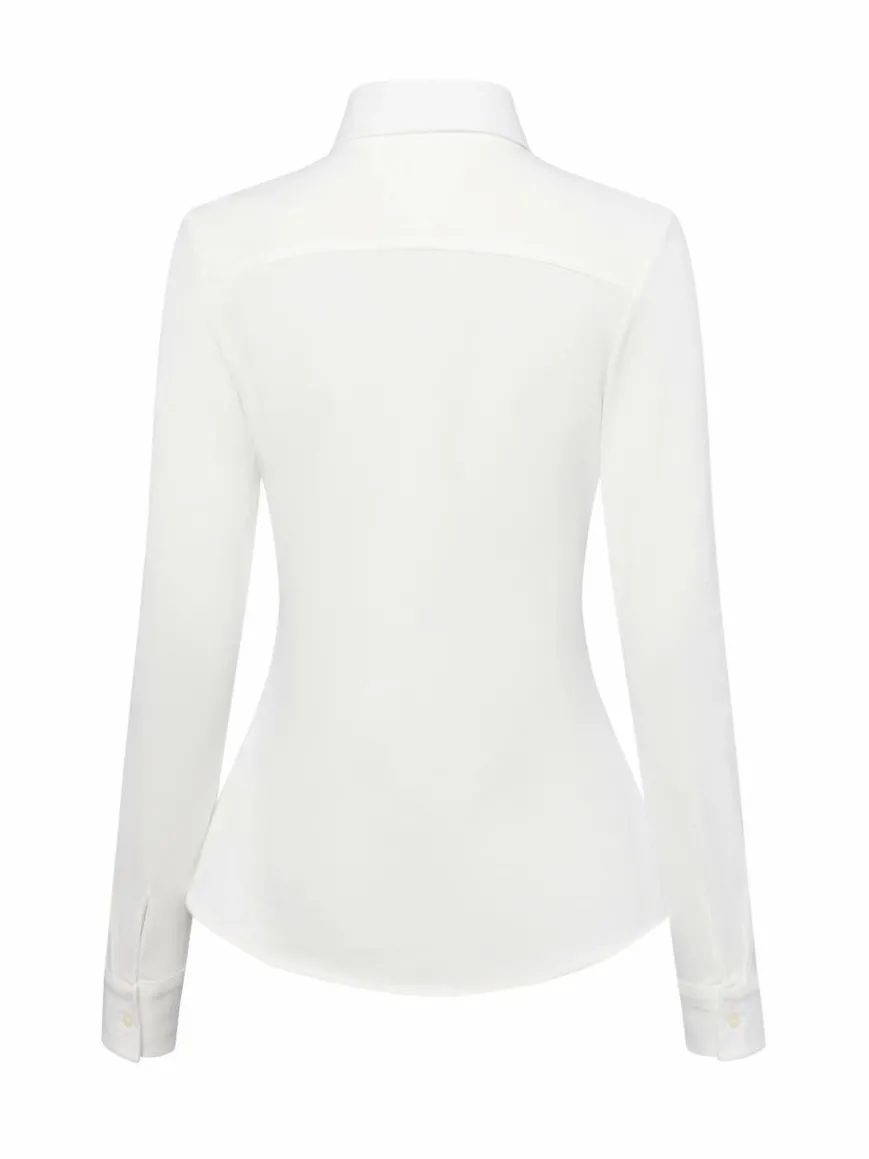 Tommy Hilfiger Shirts & Tops*Damen Polohemd ecru uni