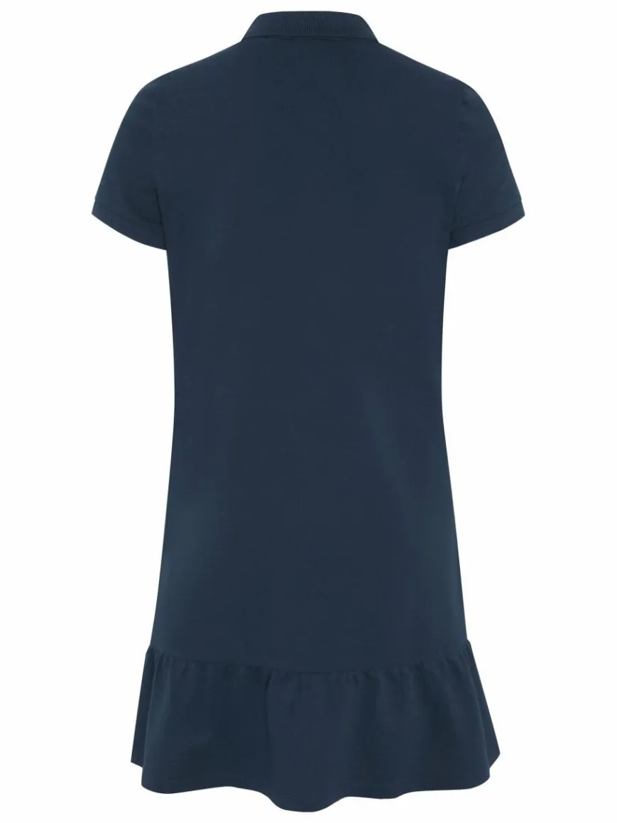 Polo Sylt Kleider*Damen Polokleid marine blau uni