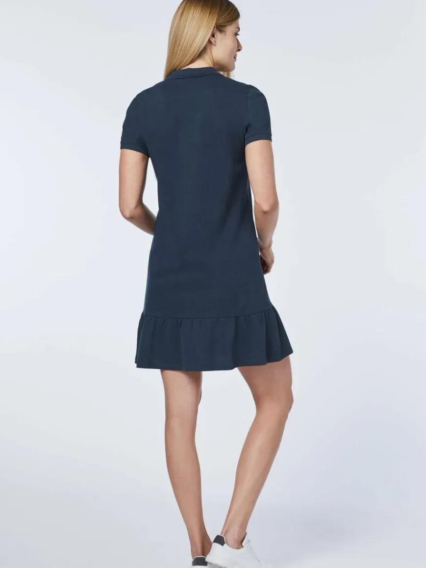 Polo Sylt Kleider*Damen Polokleid marine blau uni