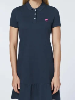 Polo Sylt Kleider*Damen Polokleid marine blau uni