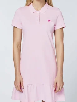 Polo Sylt Kleider*Damen Polokleid rosa pink uni
