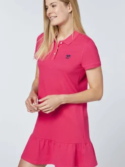 Polo Sylt Kleider*Damen Polokleid pink uni