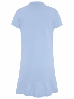 Polo Sylt Kleider*Damen Polokleid hellblau uni