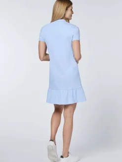 Polo Sylt Kleider*Damen Polokleid hellblau uni