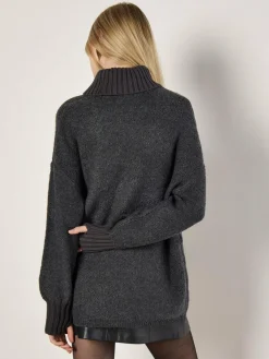 Apricot Pullover & Strickjacken*Damen Pullover grau uni