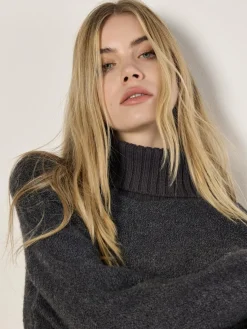 Apricot Pullover & Strickjacken*Damen Pullover grau uni