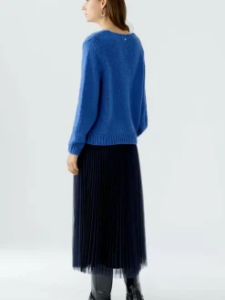 Oui Pullover & Strickjacken*Damen Pullover blau uni