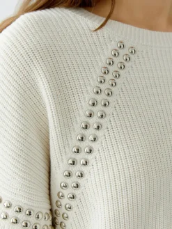 Oui Pullover & Strickjacken*Damen Pullover beige uni