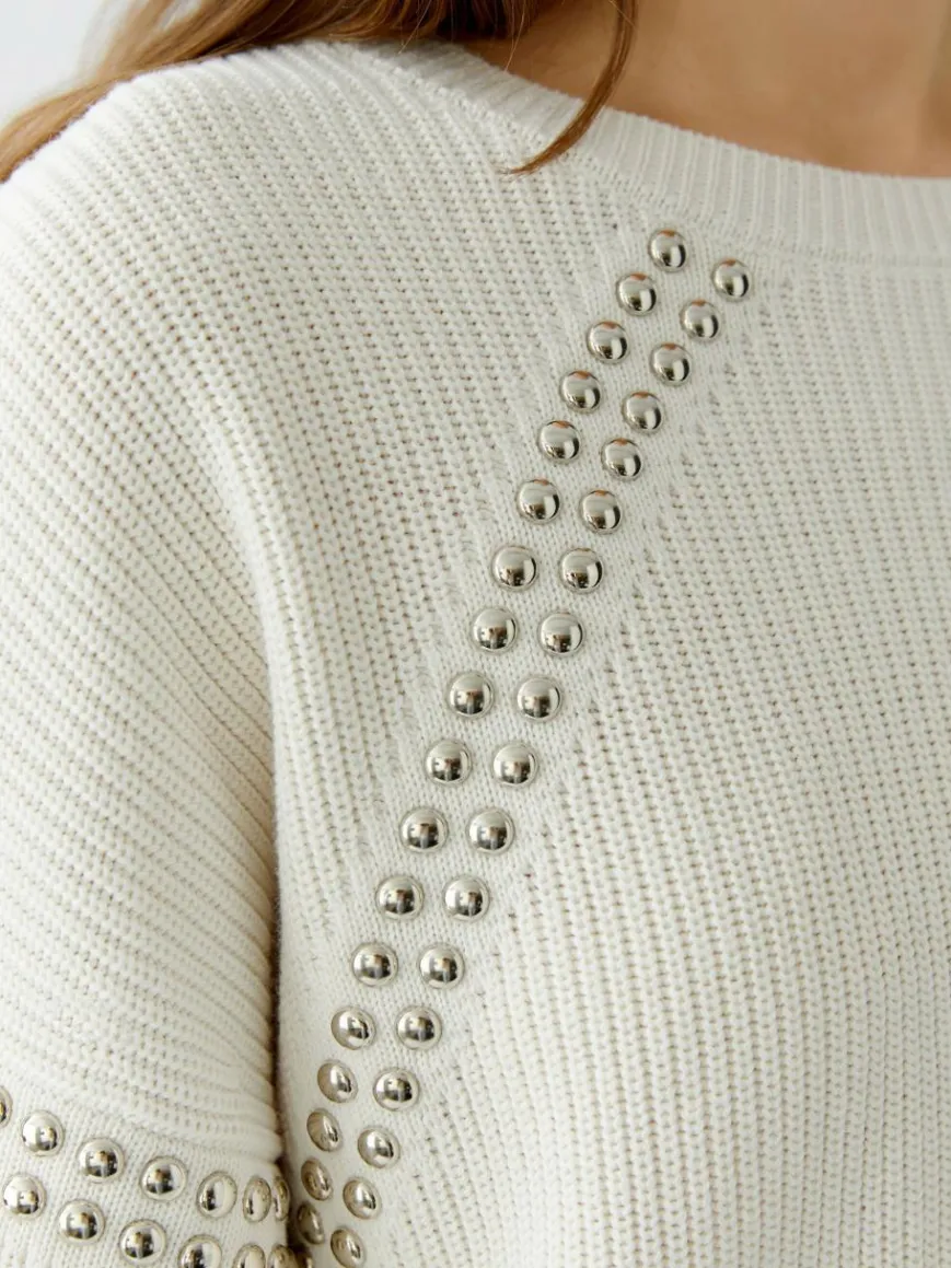 Oui Pullover & Strickjacken*Damen Pullover beige uni