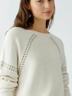 Oui Pullover & Strickjacken*Damen Pullover beige uni